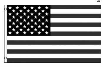 USA Black / White  3 x 5 FLAGs
