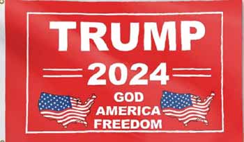 Trump 2024 God America Freedom 3 x 5 FLAG