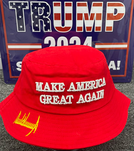 Trump RED MAGA Bucket HATs