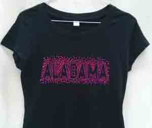 ALABAMA Sequin Ladies tees (black)