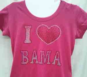 ALABAMA Sequin LADIES tees (PINK)