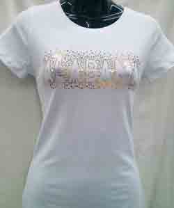 ALABAMA Sequin LADIES tees (white)