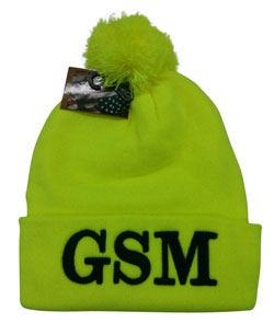 GSM Pom Pom Beanies / Neon Winter CAPS