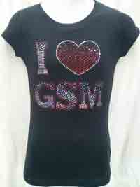 GSM Sequins Ladies tees (Blk)