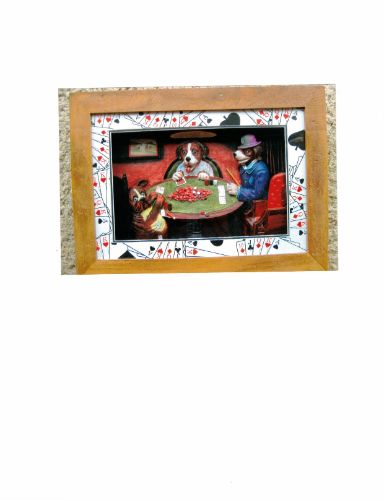 Dogs play poker FRAMEd Picture
