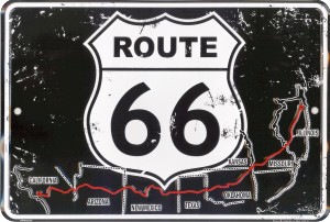 ROUTE 66 With Map Small Sign