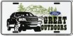 Ford Great Outdoors LICENSE PLATE