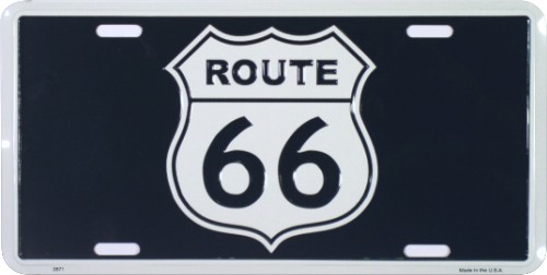 ROUTE 66 License Plate