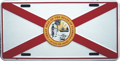 Florida State FLAG License Plate