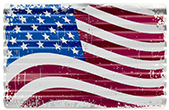 American waving FLAG Corrugated Sign