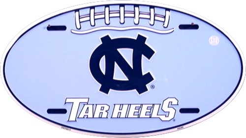 North Carolina Tar Heels FOOTBALL Oval License Plate