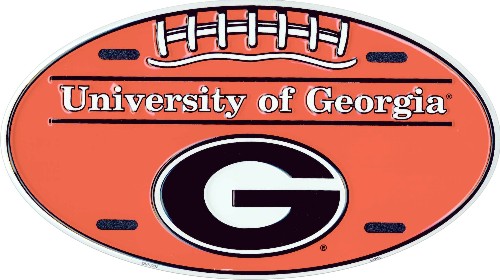 Georgia Bulldogs FOOTBALL Oval License Plate