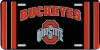 Ohio State Buckeyes Black LICENSE PLATE