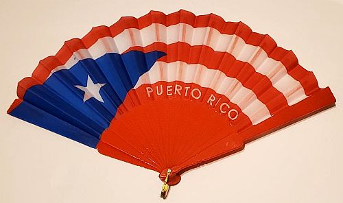 PUERTO RICO FLAG HAND FAN