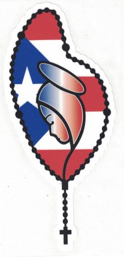 PUERTO RICO ''ROSARY'' VINYL CAR STICKER