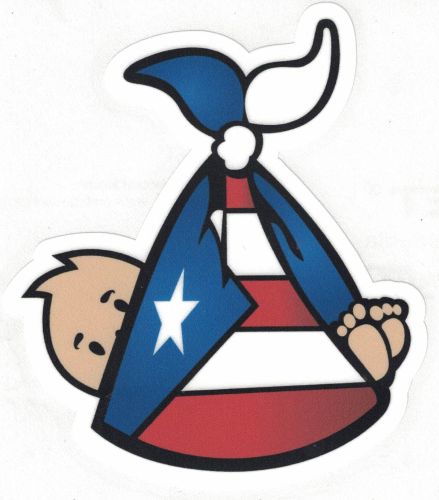 PUERTO RICO BABY BORICUA CAR STICKER