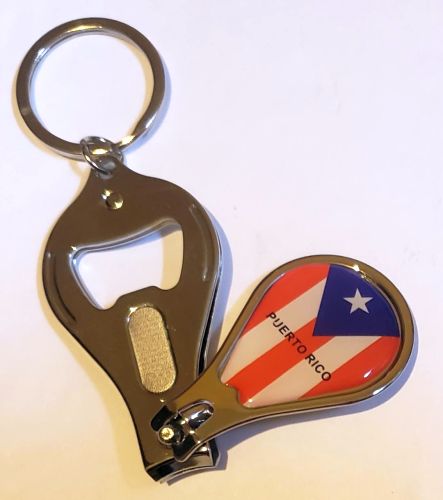 PUERTO RICO FLAG NAIL CLIPPER KEYCHAIN