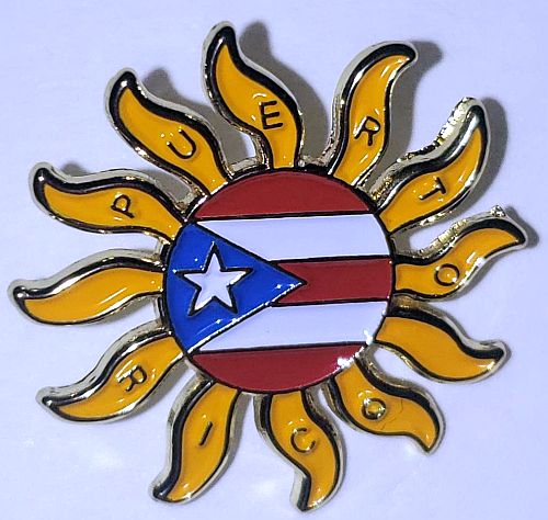 PUERTO RICO FLAG ''SUN'' PIN