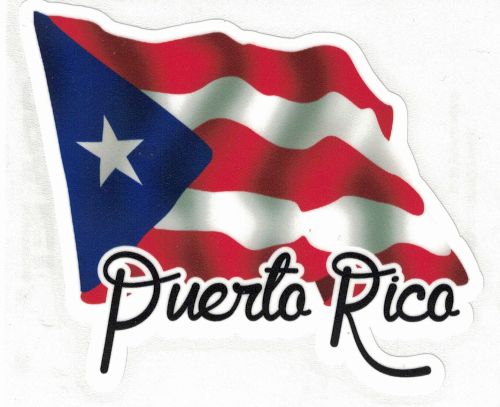 PUERTO RICO ''FLAG'' CAR STICKER