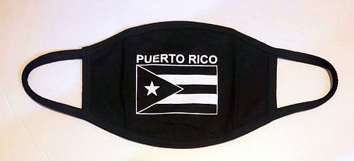 PUERTO RICO ''BLACK FLAG'' FACE MASK