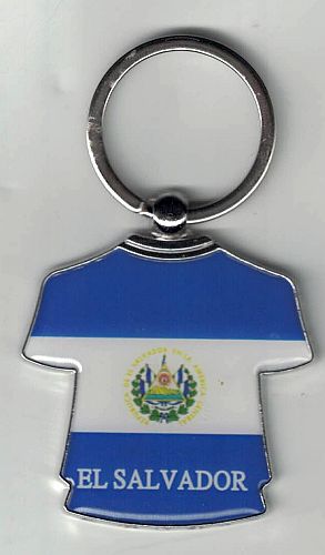 EL SALVADOR FLAG ''T-SHIRT'' KEYCHAIN