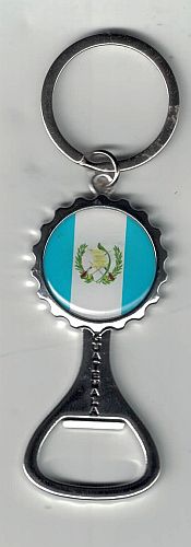 GUATEMALA FLAG BOTTLE OPENER KEYCHAIN