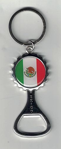 MEXICO FLAG BOTTLE OPENER KEYCHAIN