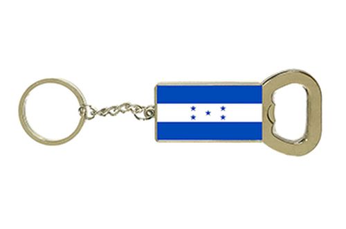 HONDURAS FLAG BOTTLE OPENER KEYCHAIN