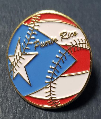 PUERTO RICO FLAG ''BASEBALL'' PIN