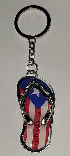 PUERTO RICO FLAG FLIP FLOP KEYCHAIN