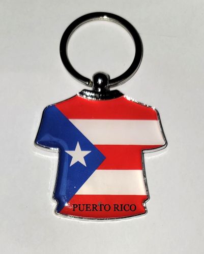 PUERTO RICO FLAG T-SHIRT KEYCHAIN