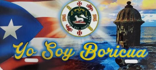 PUERTO RICO ''YO SOY BORICUA'' CAR LICENSE PLATE