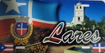 PUERTO RICO ''LARES'' FULL COLOR CAR LICENSE PLATE