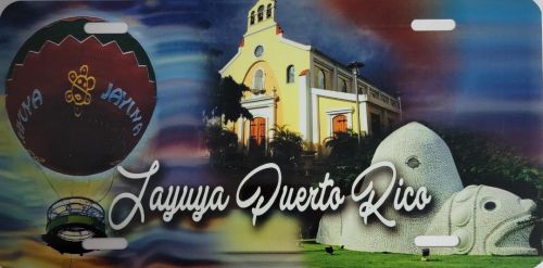 PUERTO RICO ''JAYUYA'' FULL COLOR CAR LICENSE PLATE