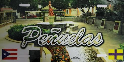 PUERTO RICO ''PEUELAS'' FULL COLOR CAR LICENSE PLATE