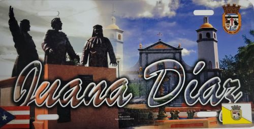 PUERTO RICO ''JUANA DIAZ'' FULL COLOR CAR LICENSE PLATE