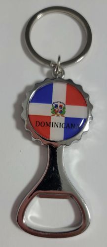 DOMINICAN REPUBLIC BOTTLE OPENER KEYCHAIN