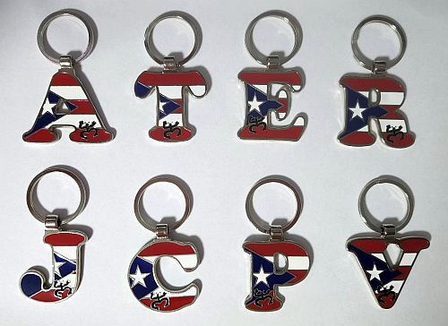 PUERTO RICO FLAG ''LETTERS'' KEYCHAIN