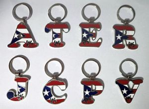 PUERTO RICO FLAG ''LETTERS'' KEYCHAIN