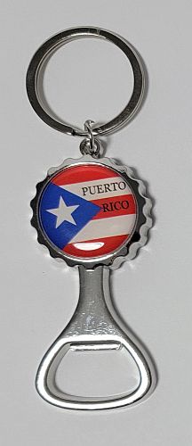 PUERTO RICO FLAG ''BOTTLE OPENER'' KEYCHAIN