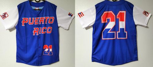 PUERTO RICO ''BLUE 21'' BASEBALL JERSEY