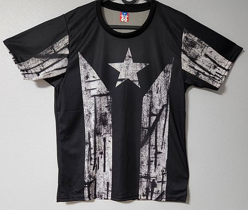 PUERTO RICO FLAG '' BLACK'' SHIRT