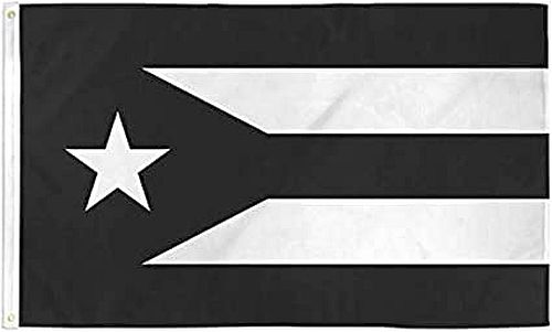 PUERTO RICO BLACK FLAG 3X5