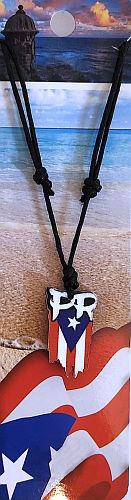 PUERTO RICO ''PR-FLAG'' NECKLACE