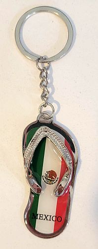 MEXICO FLAG FLIP FLOP KEYCHAIN