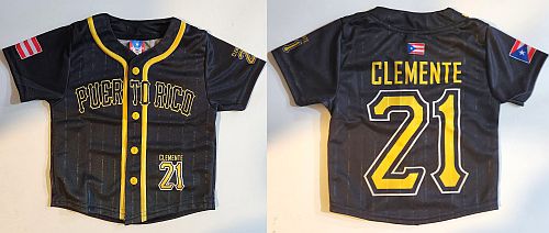 PUERTO RICO ''ROBERTO CLEMENTE 21'' BASEBALL JERSEY CHINDREN SIZE