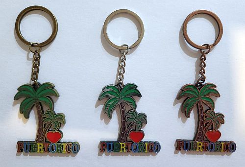 PUERTO RICO ''PALMS'' KEYCHAIN