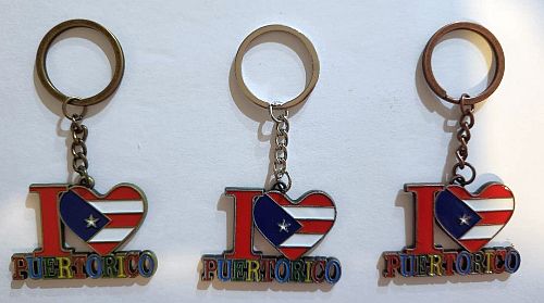 PUERTO RICO '' I LOVE'' KEYCHAIN