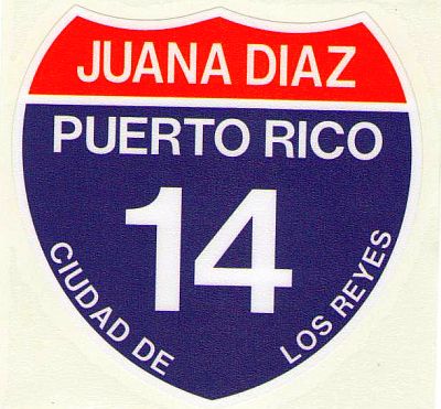 PUERTO RICO CARRETERA ''JUANA DIAZ'' CAR STICKER