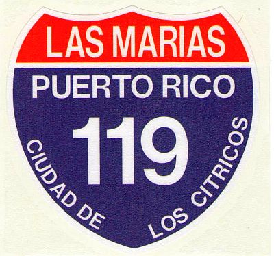 PUERTO RICO CARRETERA ''LAS MARIAS'' CAR STICKER